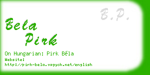 bela pirk business card